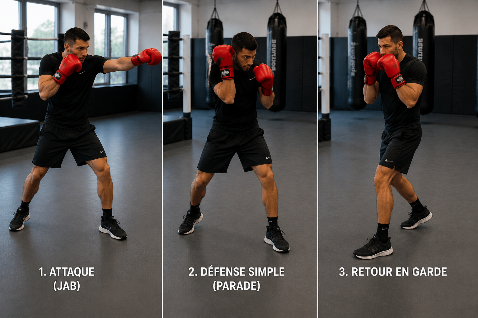 Défense simple et retour en garde